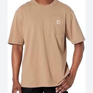 🔹Carhartt Men's Tan Short Sleeve Cotton Tee